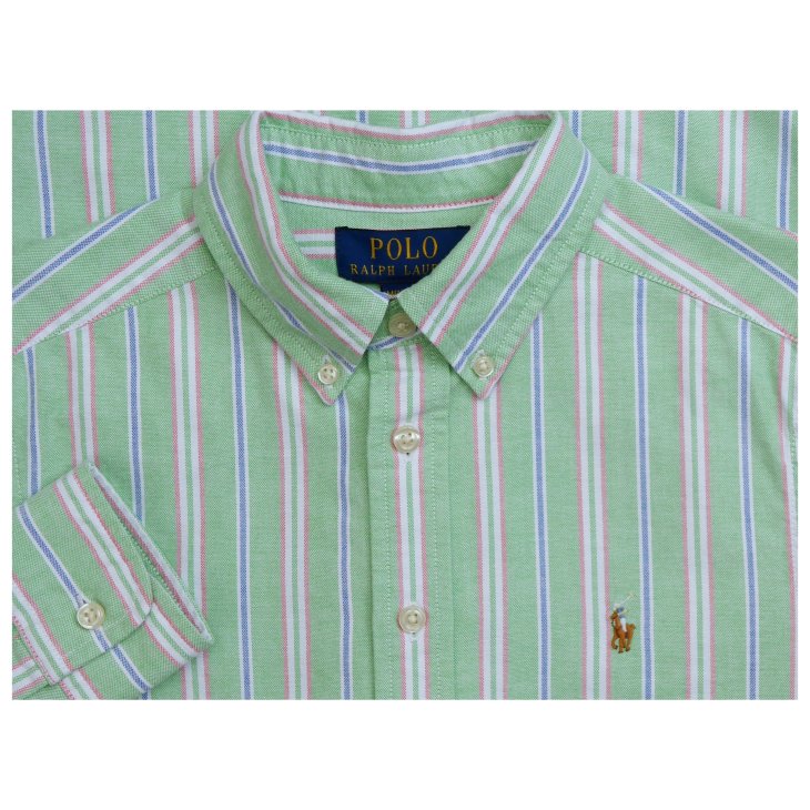 POLO RALPH LAUREN BOYS STRIPED COTTON OXFORD SHIRT