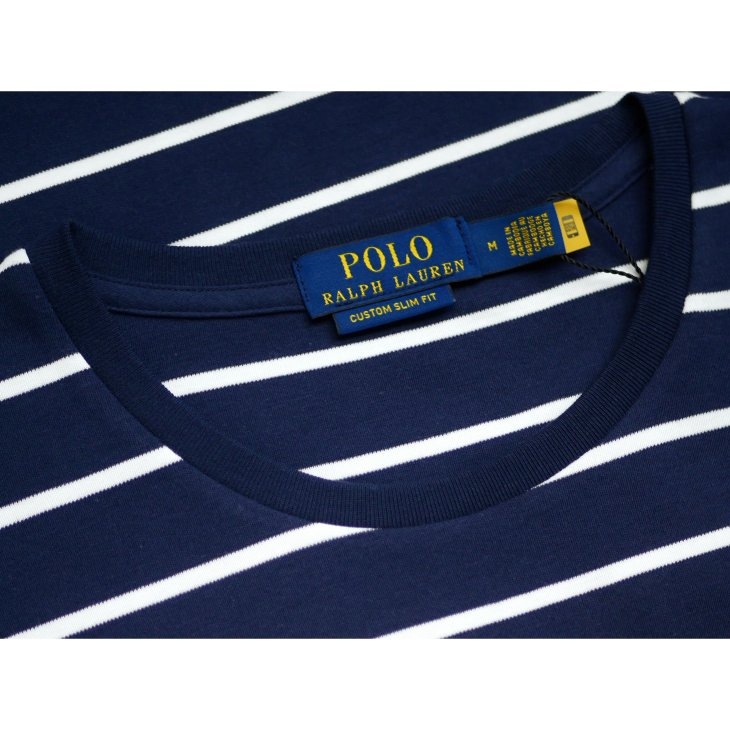 POLO RALPH LAUREN CUSTOM SLIM STRIPED SOFT COTTON T-SHIRT SHIRT