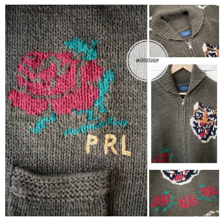 POLO RALPH LAUREN INTARSIA-KNIT SHAWL CARDIGAN