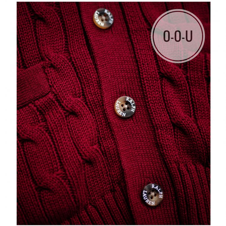 POLO RALPH LAUREN KIDS CABLE-KNIT COTTON V-NECK CARDIGAN