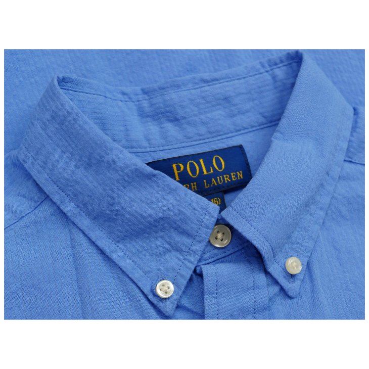 POLO RALPH LAUREN BOYS COTTON SEERSUCKER SHORT-SLEEVE SHIRT