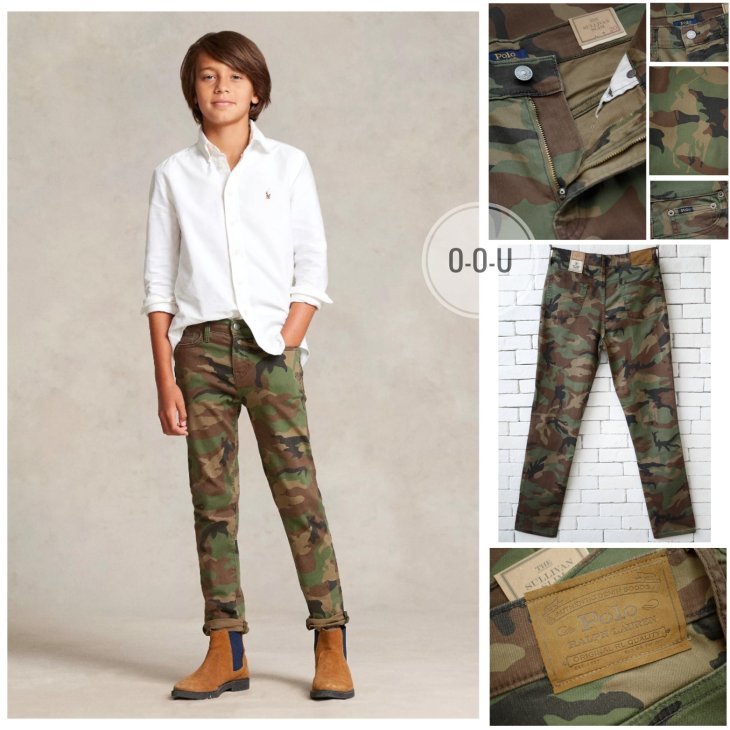 POLO RALPH LAUREN BOYS SULLIVAN SLIM CAMO STRETCH JEAN