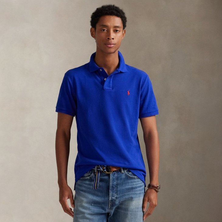 POLO RALPH LAUREN THE EARTH CUSTOM SLIM FIT POLO SHIRT