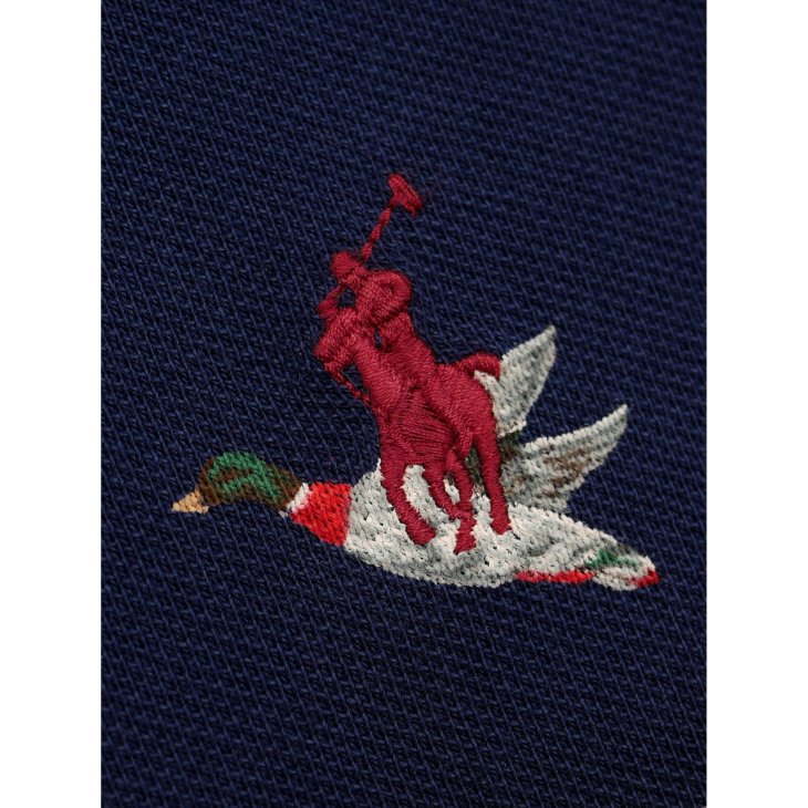 POLO RALPH LAUREN CUSTOM SLIM DUCK PRINT MESH POLO SHIRT