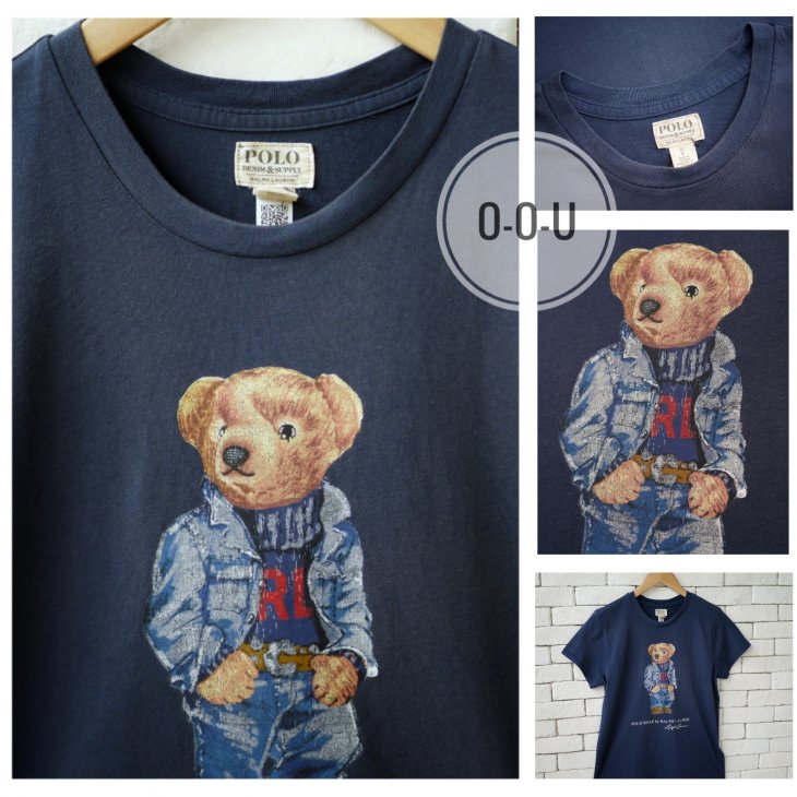 POLO RALPH LAUREN WOMEN POLO BEAR CREWNECK TEE