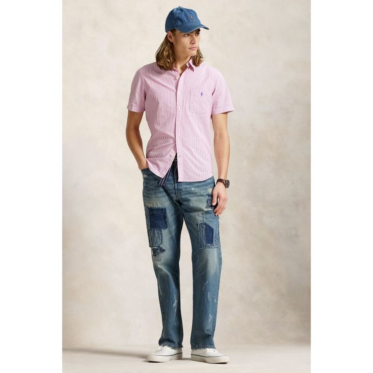 POLO RALPH LAUREN RL PREPSTER CLASSIC FIT SEERSUCKER SHIRT