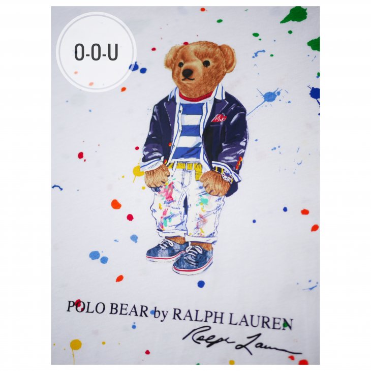 POLO RALPH LAUREN POLO BEAR BOYS PAINT SPLATTER LONG-SLEEVE T-SHIRT