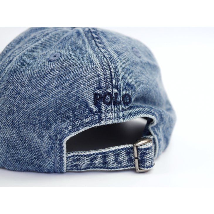 POLO RALPH LAUREN KIDS INDIGO COTTON DENIM BALL CAP