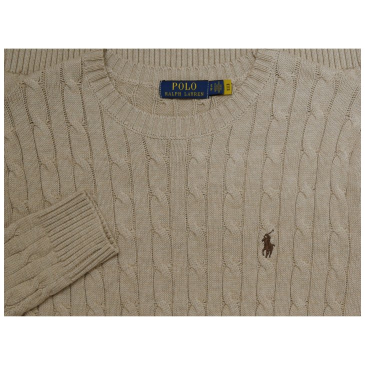 POLO RALPH LAUREN CABLE KNIT COTTON SWEATER
