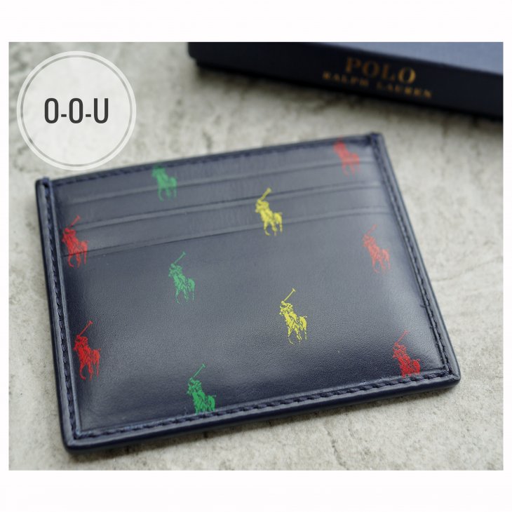 POLO RALPH LAUREN SIGNATURE PONY LEATHER CARD CASE