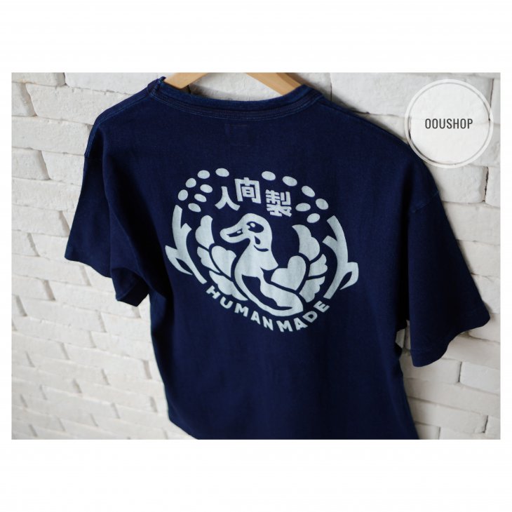 HUMAN MADE INDIGO HEART T-SHIRT