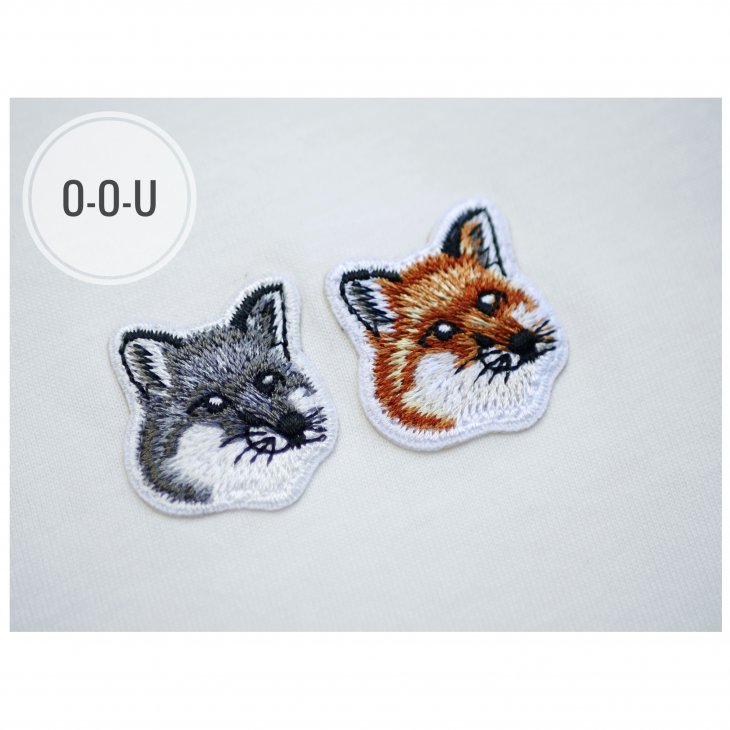MAISON KITSUNE TEE-SHIRT DOUBLE FOX HEAD PATCH