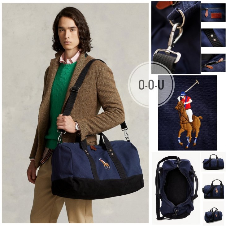 POLO RALPH LAUREN CANVAS BIG PONY DUFFEL BAG