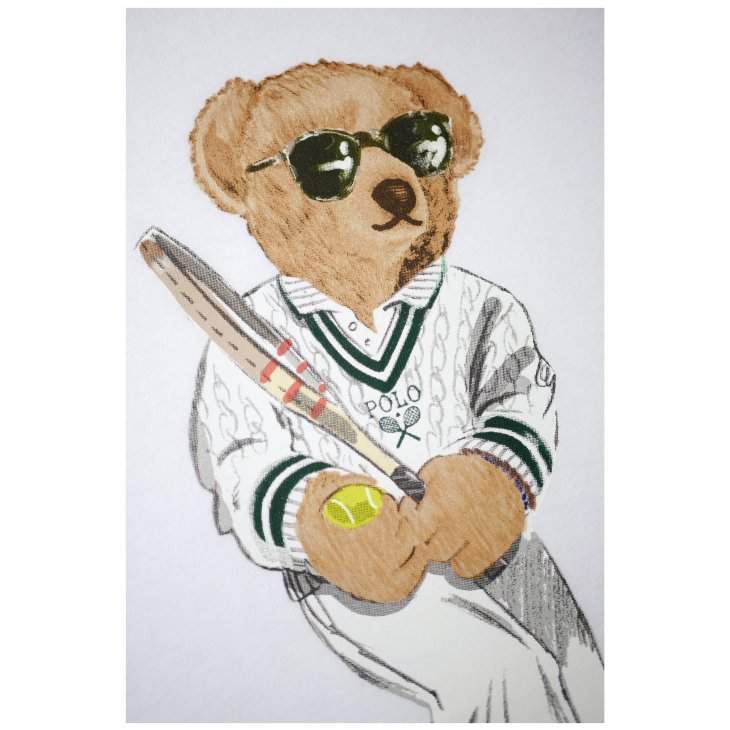 POLO RALPH LAUREN WIMBLEDON CUSTOM SLIM POLO BEAR T-SHIRT
