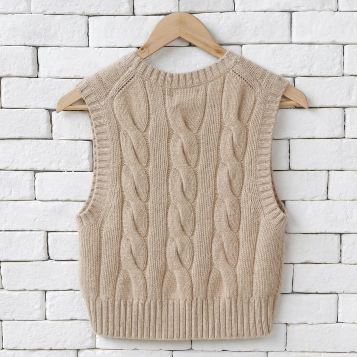 POLO RALPH LAUREN WOMEN CROPPED CABLE WOOL-CASHMERE SWEATER