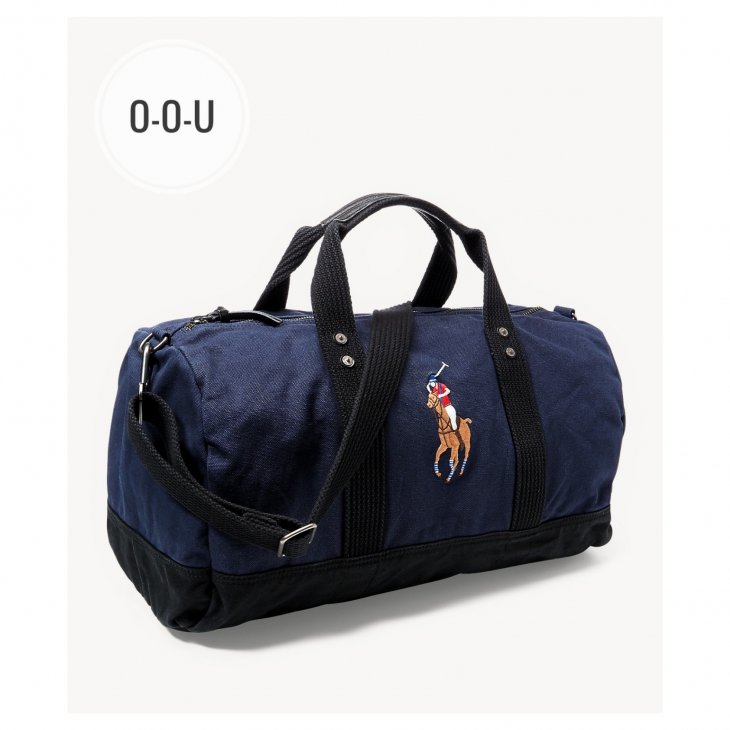 POLO RALPH LAUREN CANVAS BIG PONY DUFFEL BAG