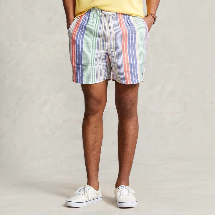 POLO RALPH LAUREN 6 INCH POLO PREPSTER LINEN SHORT