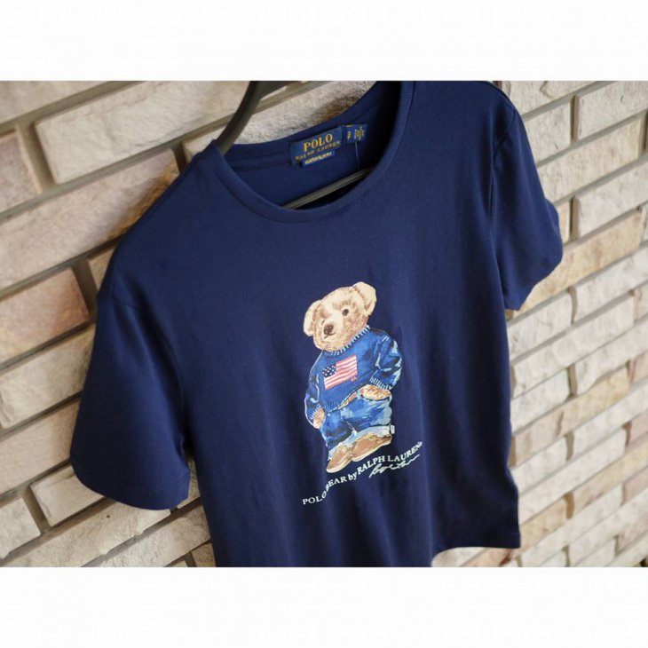 POLO RALPH LAUREN FLAG BEAR COTTON T-SHIRT