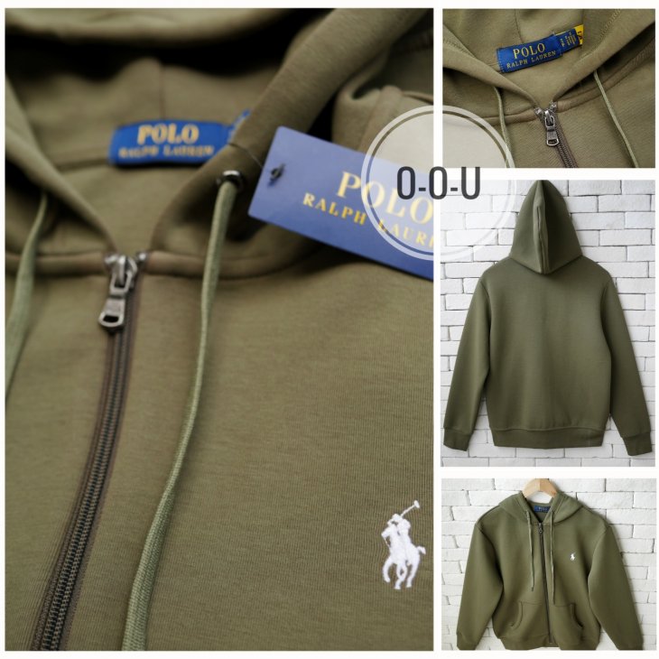 POLO RALPH LAUREN DOUBLE KNIT FULL ZIP HOODIE