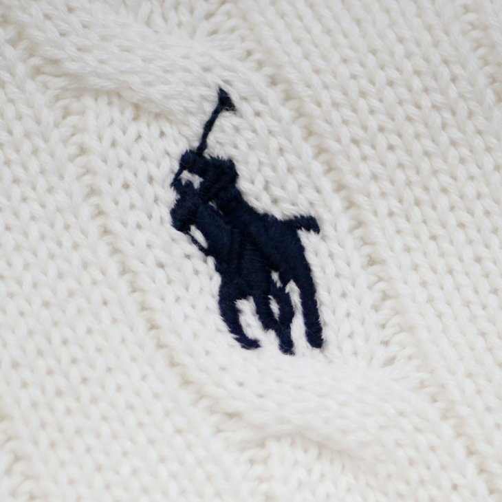 POLO RALPH LAUREN WOMEN CABLE-KNIT COTTON FULL ZIP HOODIE