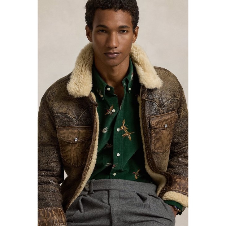 POLO RALPH LAUREN CLASSIC FIT MALLARD PRINT CORDUROY SHIRT