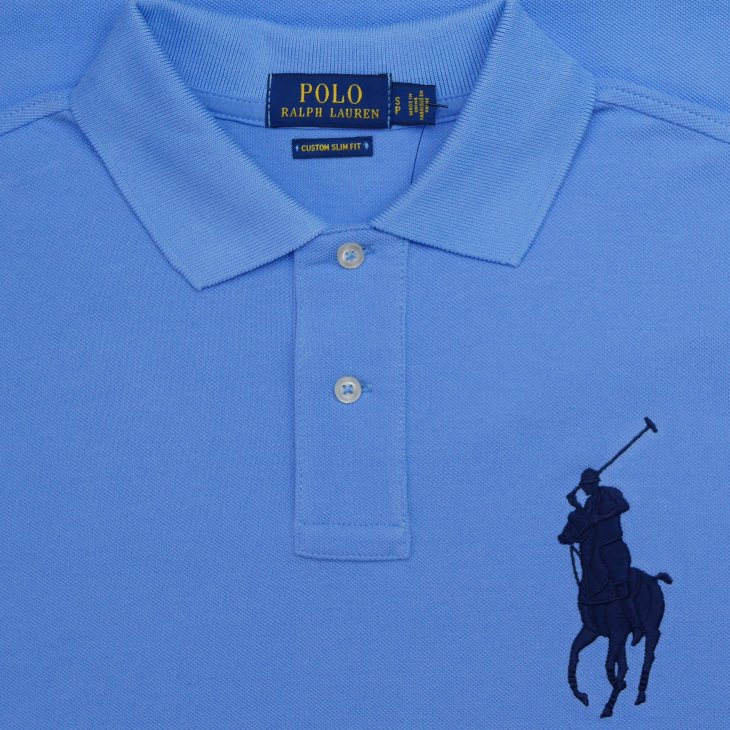 POLO RALPH LAUREN CUSTOM SLIM FIT BIG PONY MESH POLO SHIRT