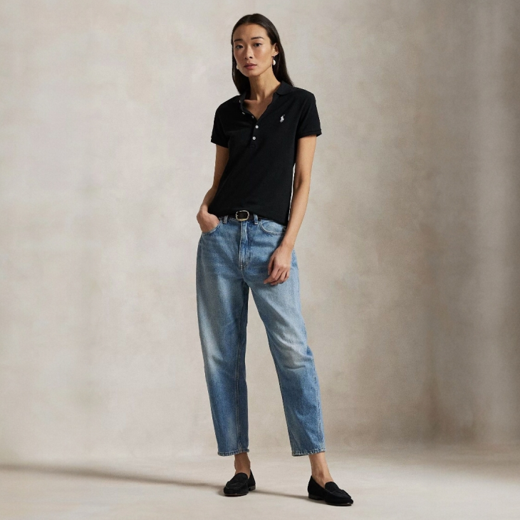POLO RALPH LAUREN WOMEN SLIM FIT STRETCH POLO SHIRT