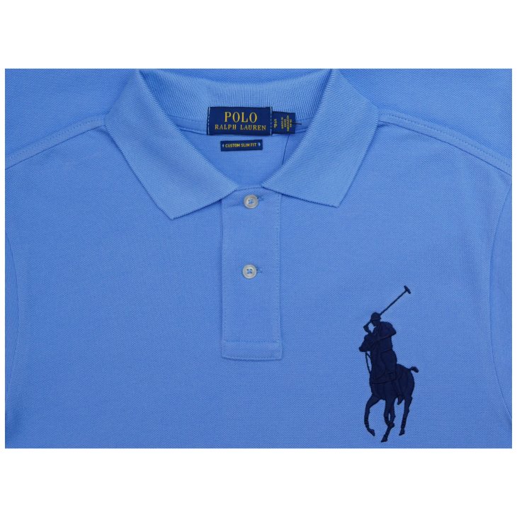 POLO RALPH LAUREN CUSTOM SLIM FIT BIG PONY MESH POLO SHIRT