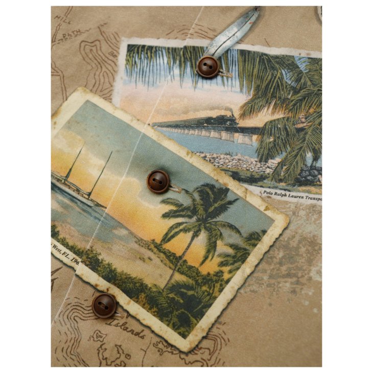 POLO RALPH LAUREN CLASSIC FIT POSTCARD PRINT CHINO SHIRT