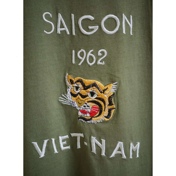 TOYOENTERPRISE TAILOR TOYO MEN\\\'S EMBROIDERED SAIGON 1962 VIETNAM POCKET T-SHIRT