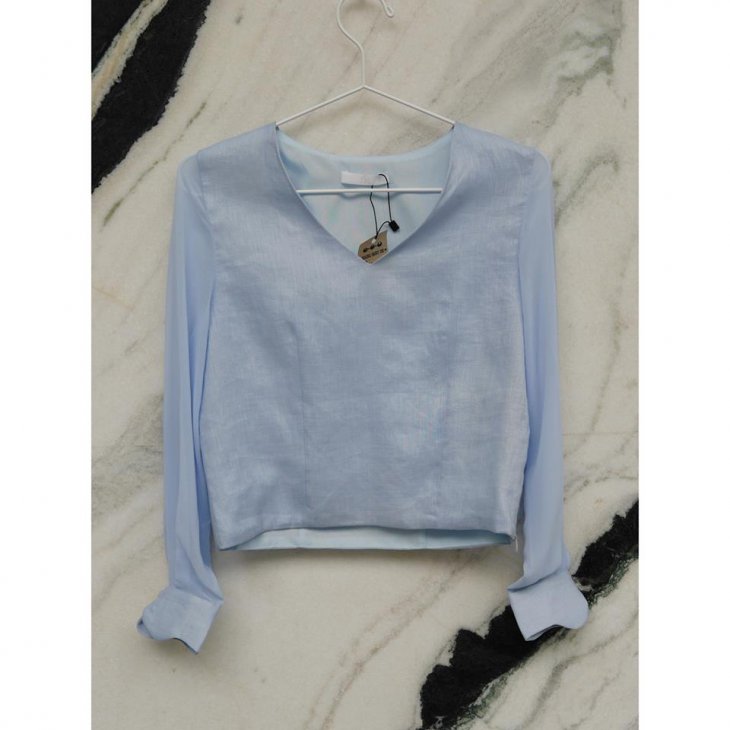 CROP TOP CHIFFON SLEEVE