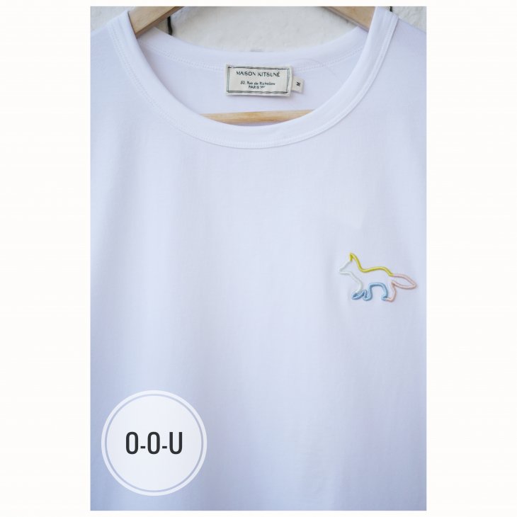 MAISON KITSUNÉ RAINBOW PROFILE FOX T-SHIRT