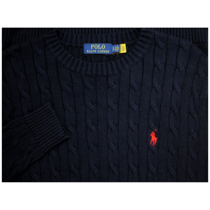 POLO RALPH LAUREN CABLE KNIT COTTON SWEATER