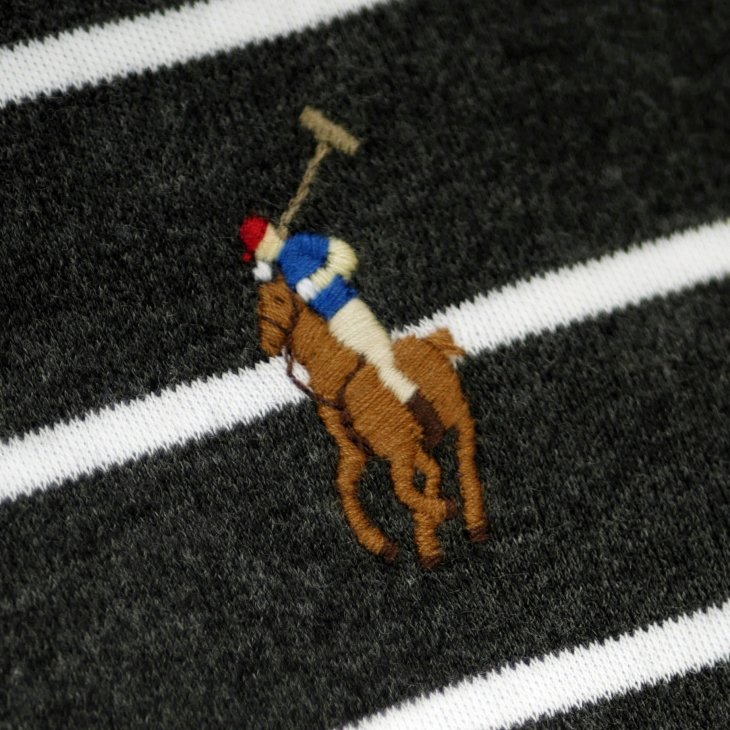 POLO RALPH LAUREN CUSTOM SLIM FIT STRIPED SOFT COTTON POLO SHIRT