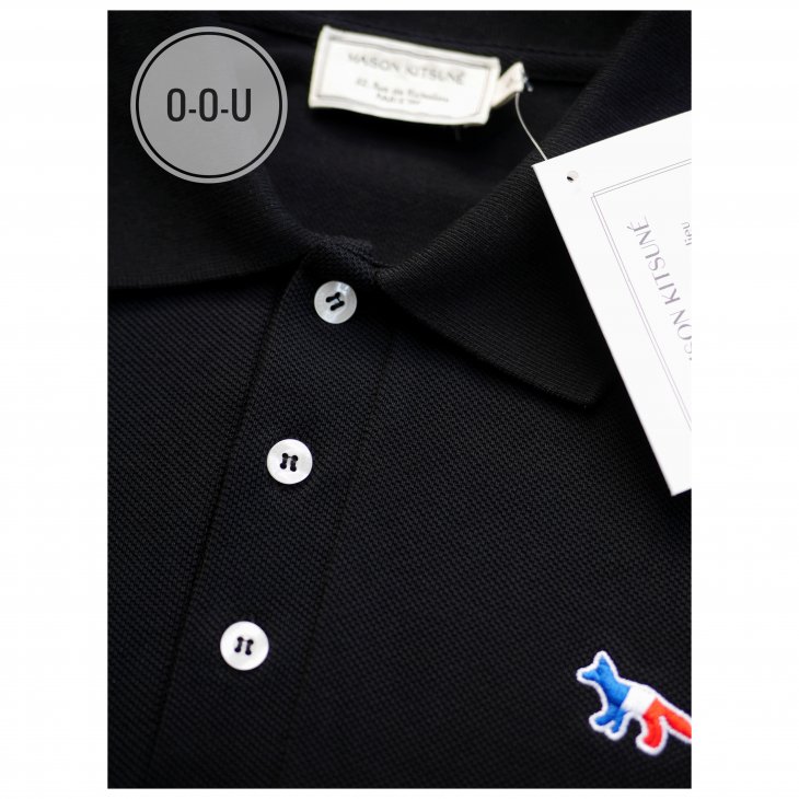 MAISON KITSUNE TRICOLOR FOX PATCH CLASSIC POLO