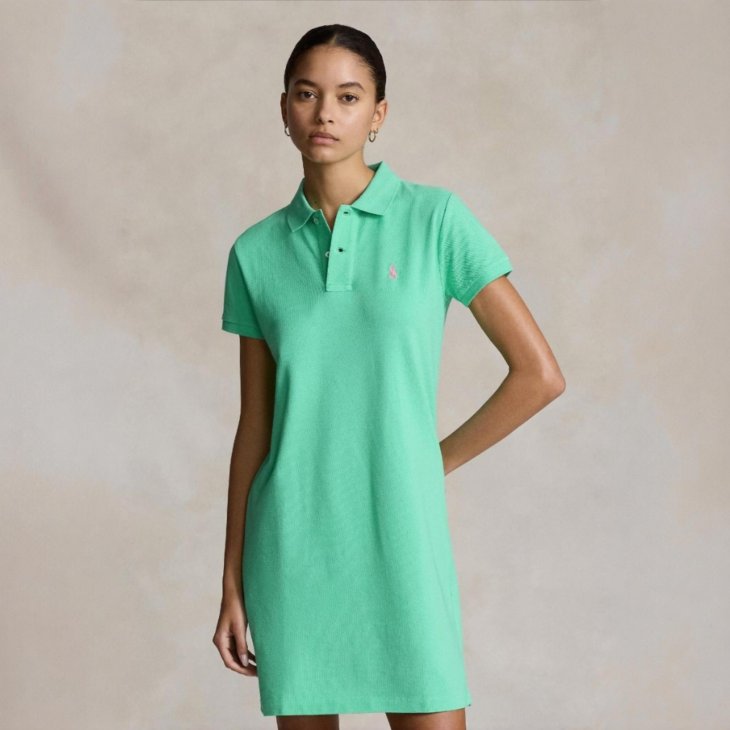 POLO RALPH LAUREN COTTON MESH POLO DRESS
