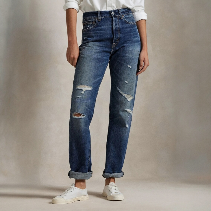 ️POLO RALPH LAUREN WOMEN HIGH RISE RELAXED STRAIGHT JEAN