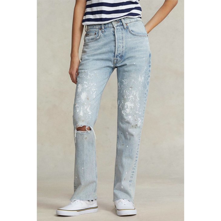 POLO RALPH LAUREN WOMEN THE STRAIGHT LEG CROPPED JEAN