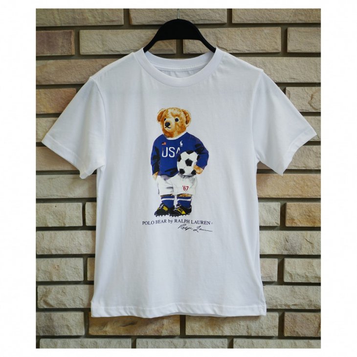 POLO RALPH LAUREN FOOTBALL BEAR BOYS COTTON TEE