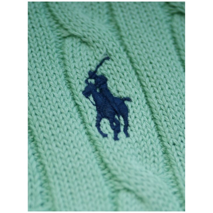 POLO RALPH LAUREN WOMEN COTTON CABLE SHORT SLEEVE JUMPER