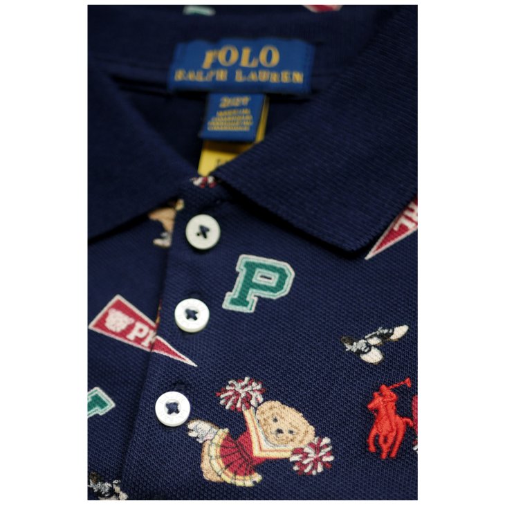 POLO RALPH LAUREN KIDS CHEERLEADER POLO BEAR POLO SHIRT