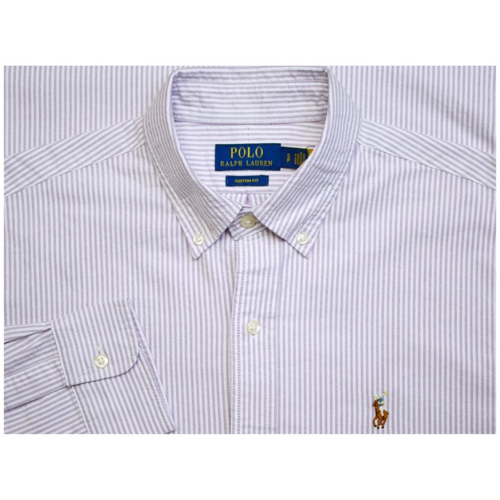 POLO RALPH LAUREN CUSTOM FIT STRIPED OXFORD SHIRT