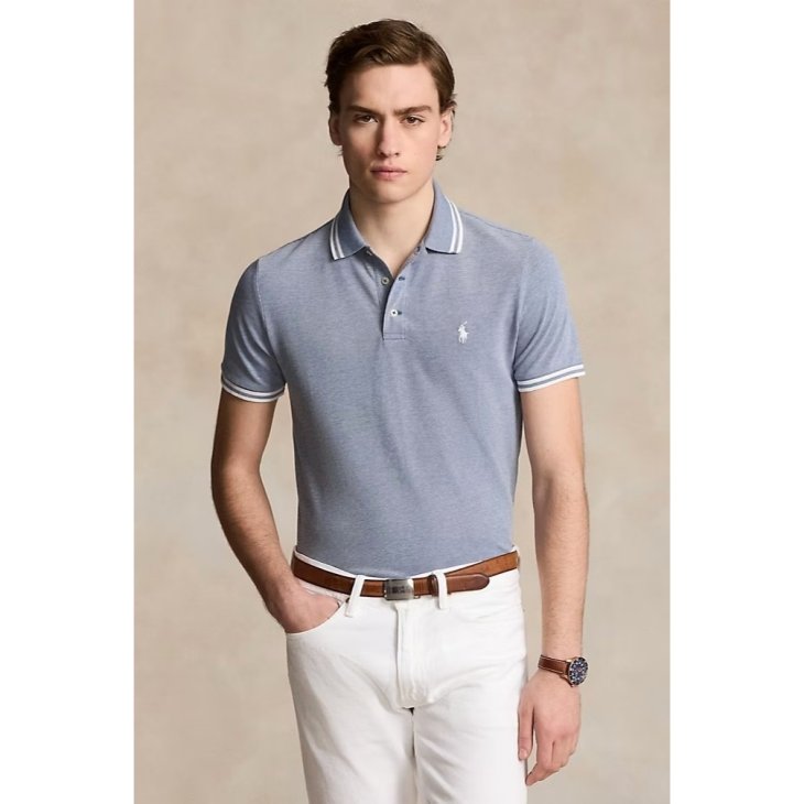 POLO RALPH LAUREN CUSTOM SLIM FIT MESH POLO SHIRT