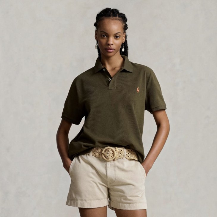 POLO RALPH LAUREN WOMEN CLASSIC FIT MESH POLO SHIRT