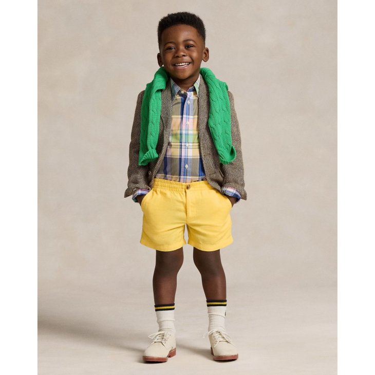 POLO RALPH LAUREN KIDS POLO PREPSTER LINEN COTTON SHORT
