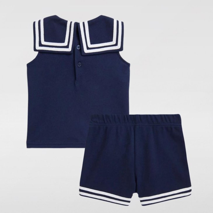 POLO RALPH LAUREN BABY STRETCH COTTON SAILOR TANK & SHORT SET