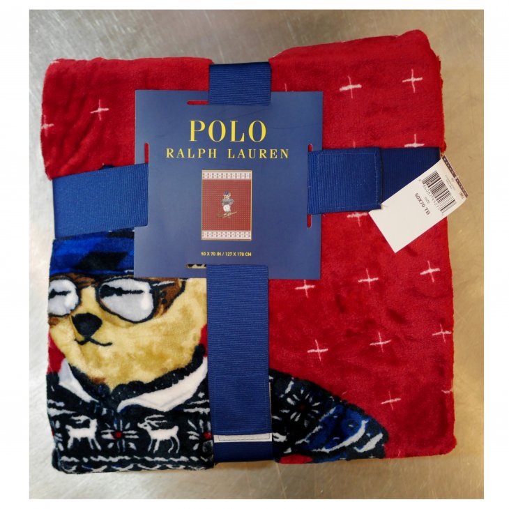 POLO RALPH LAUREN SKI BEAR THROW BLANKET