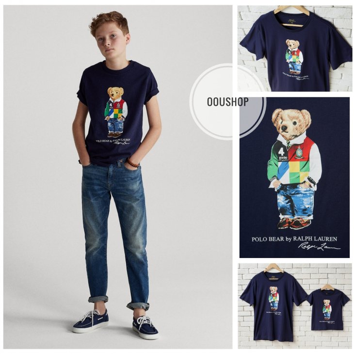 POLO RALPH LAUREN POLO BEAR BOYS COTTON JERSEY TEE