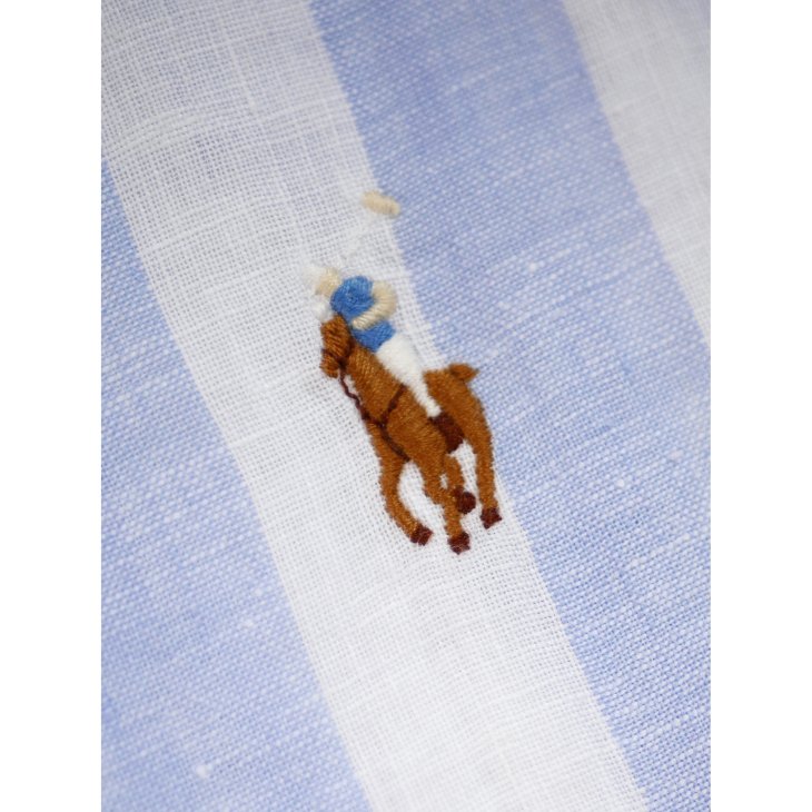 POLO RALPH LAUREN CUSTOM FIT STRIPED LINEN SHIRT