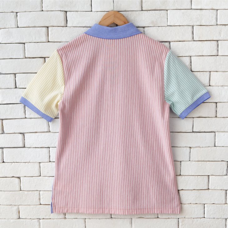 POLO RALPH LAUREN BOYS STRIPED OXFORD MESH POLO SHIRT